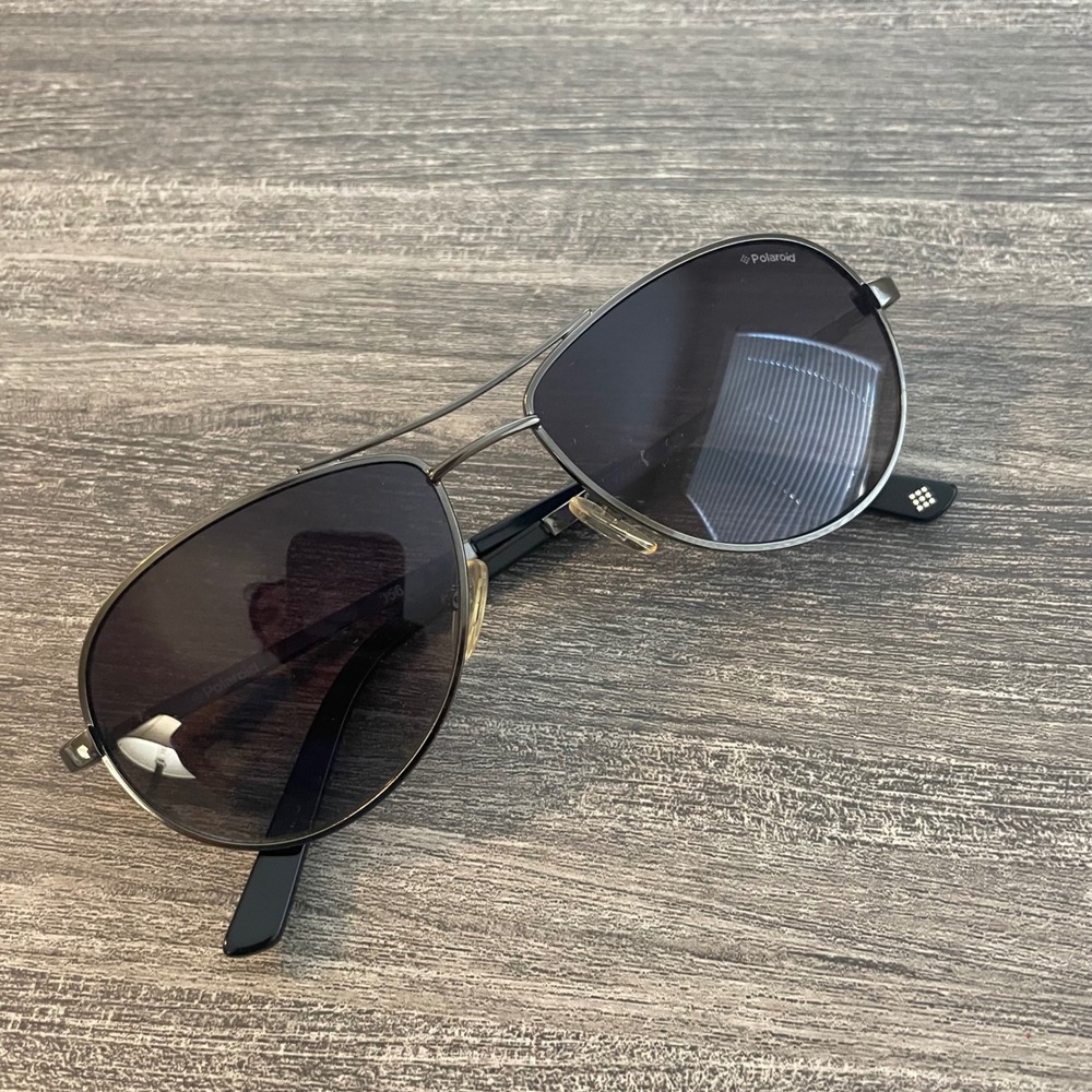 Polaroid Aviator Sunglasses Gunmetal Grey Polarized X4409A 3Z3 ML 3 56-16-140